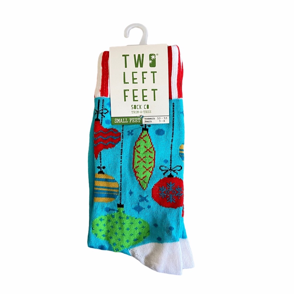 Christmas Socks Pine Tree Ornament Print Stretch Holidays Elf XMas Mrs Santa